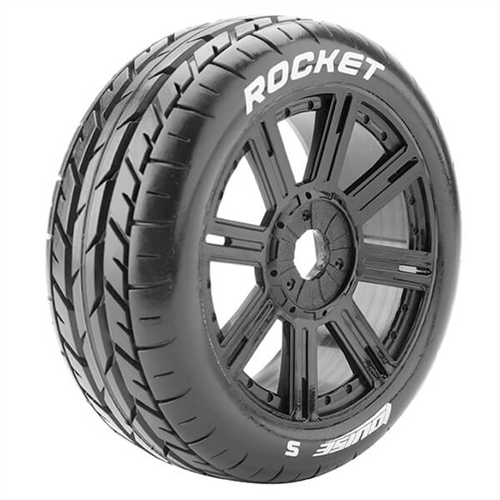 LOUISE RC B-ROCKET 1/8 FR/RR SOFT HEX 17MM SPOKE/BLACK